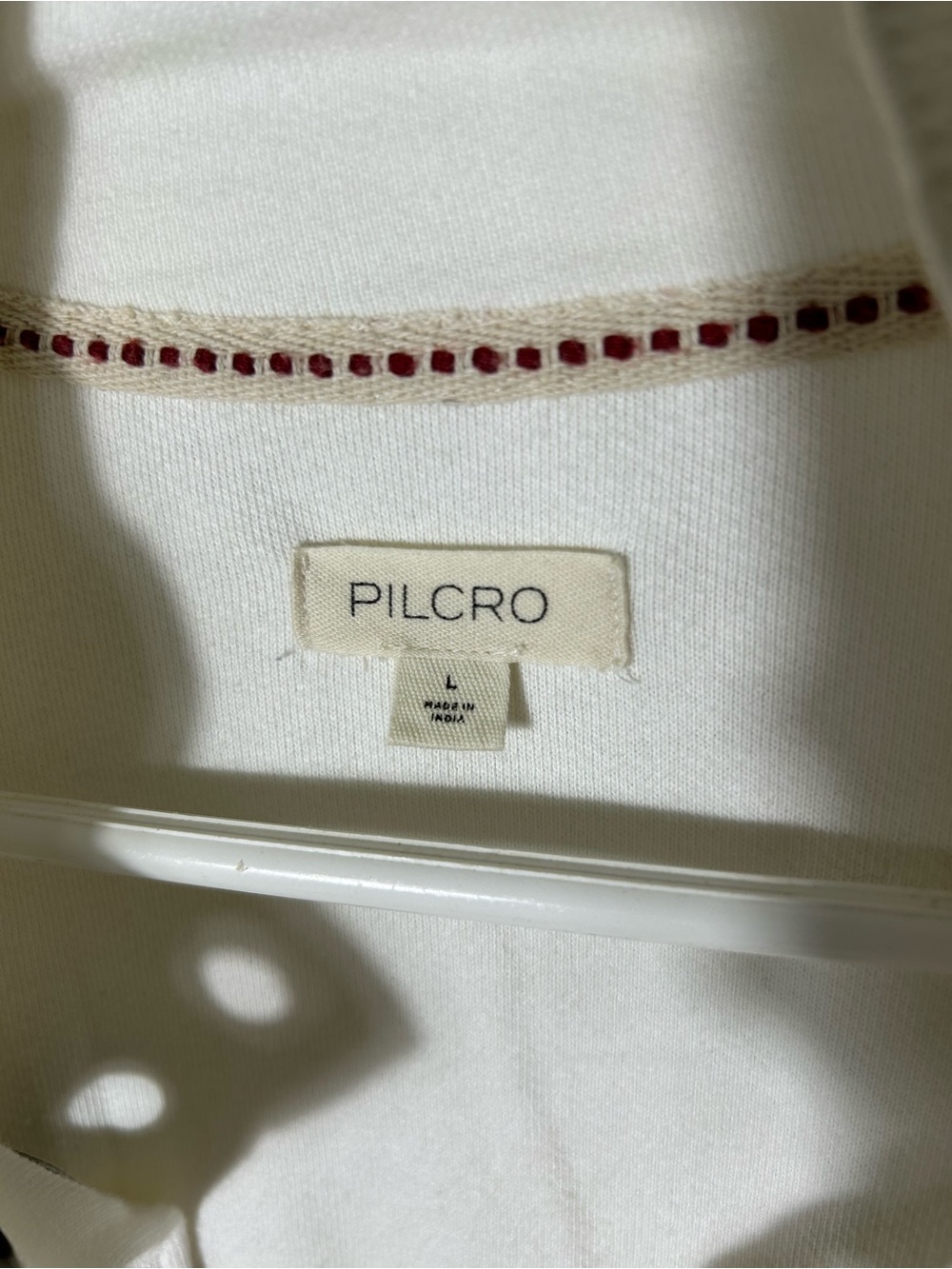 Anthropologie pilcro white grommet detail oversized sweatshirt womens L - Picture 9 of 10